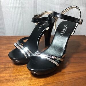 Lily Black/Silver High Heels